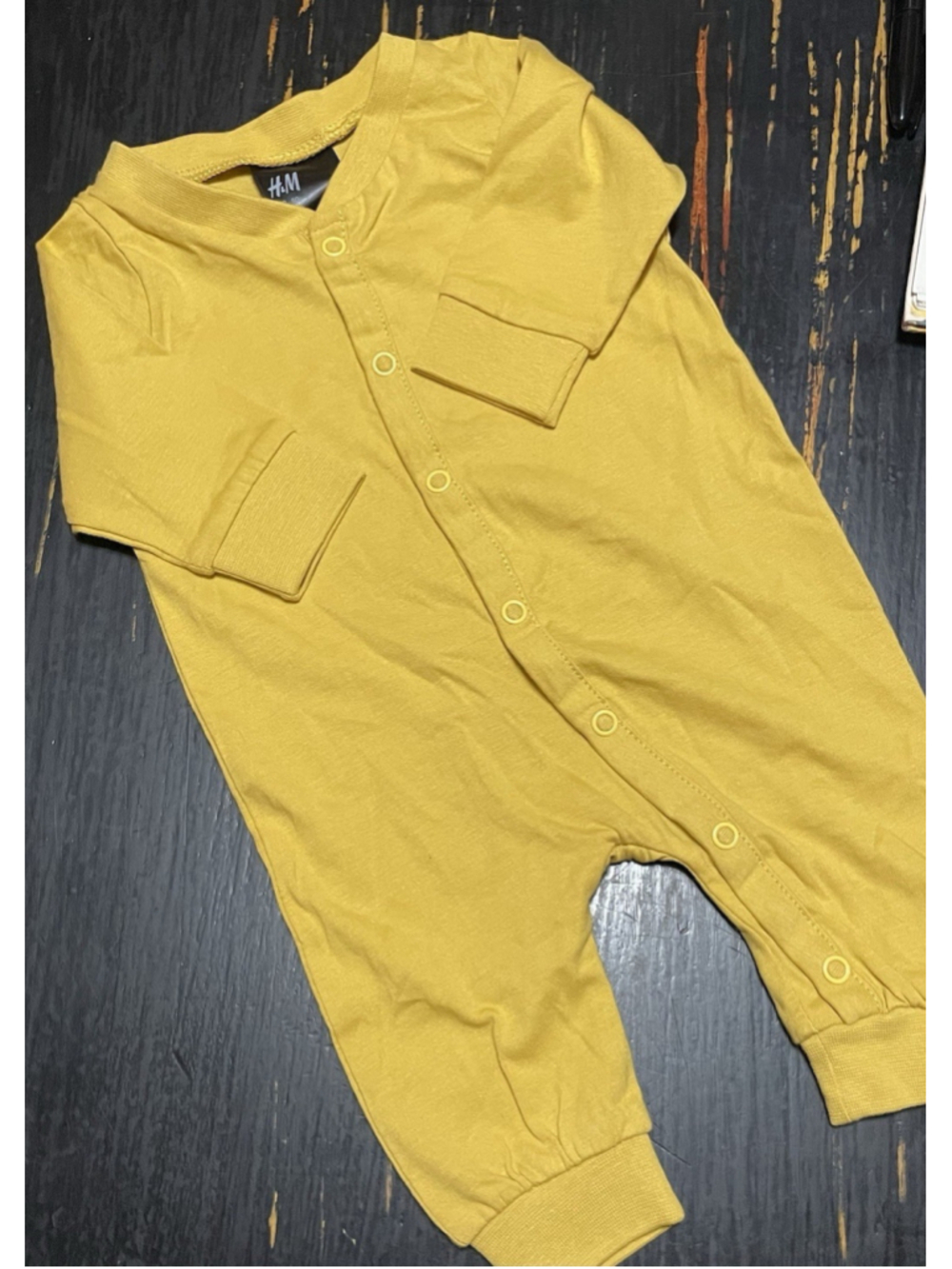 Boys Preemie Gold/yellow H&M Romper